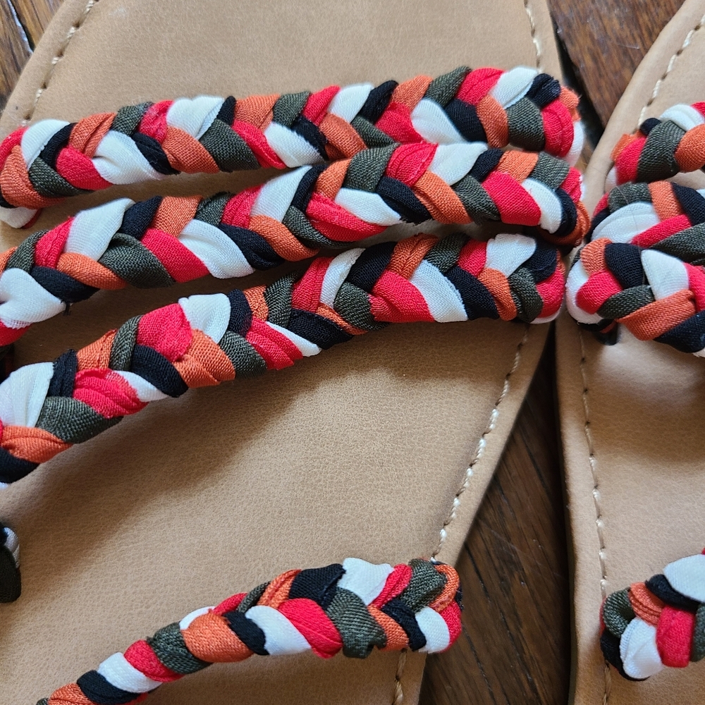 🦩 3/$30 Bamboo Braided Sandals NWOT - size 7.5 - Picture 2 of 3